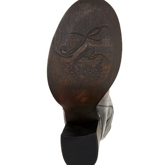 Free People Collection Elle Knee High Boots Black Leather Slouchy Sz 37 & 39 NWT - Picture 14 of 16